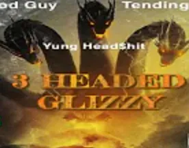 Hood Guy, Tending Bike, & Yung Headshit — 3 HEADED GLIZZY cover artwork