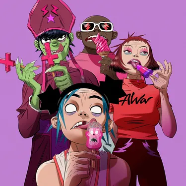 Gorillaz ft. featuring Tame Impala & Bootie Brown New Gold cover artwork