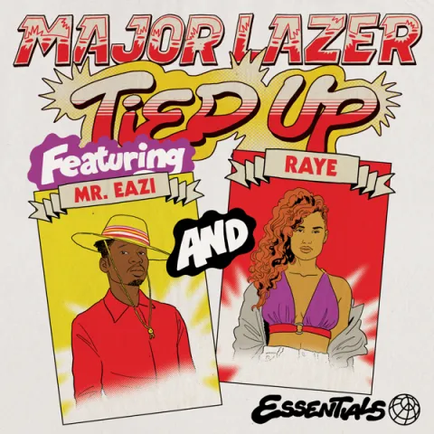 Major Lazer featuring Mr. Eazi, RAYE, & Jake Gosling — Tied Up cover artwork