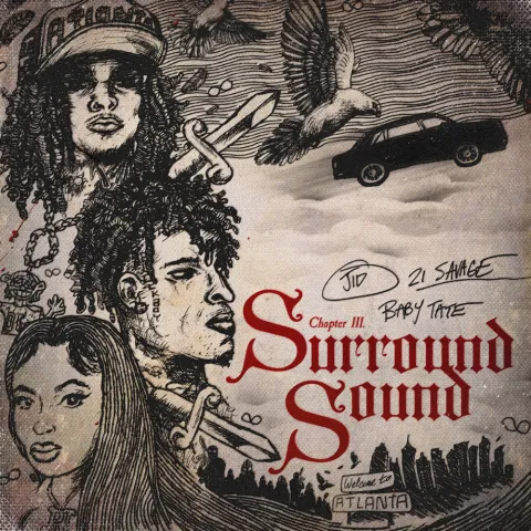 JID featuring 21 Savage & Baby Tate — Surround Sound cover artwork