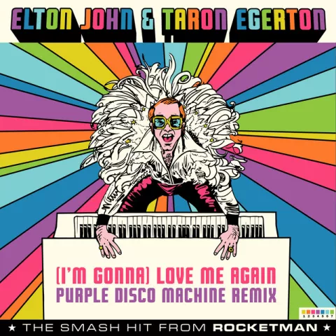 Elton John & Taron Egerton — (I&#039;m Gonna) Love Me Again (Purple Disco Machine Remix) cover artwork