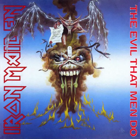 Iron Maiden — The Evil That Men Do cover artwork
