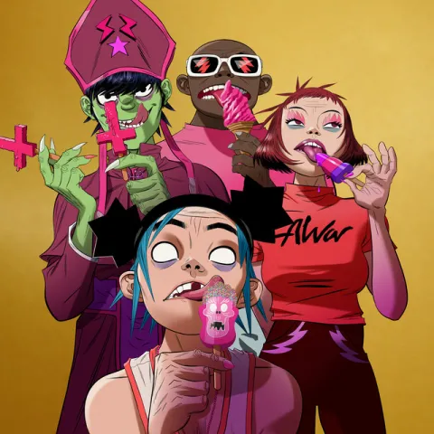 Gorillaz featuring Tame Impala & Bootie Brown — New Gold (Dom Dolla Remix) cover artwork