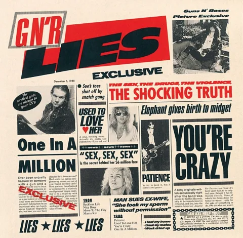 Guns N&#039; Roses G N&#039; R Lies cover artwork