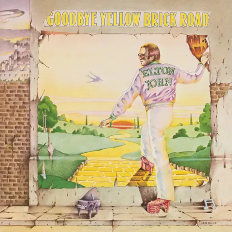 Elton John Goodbye Yellow Brick Road cover artwork