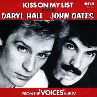 Daryl Hall and John Oates — Kiss on My List cover artwork