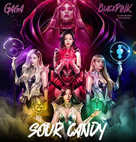 Lady Gaga ft. featuring BLACKPINK Sour Candy cover artwork