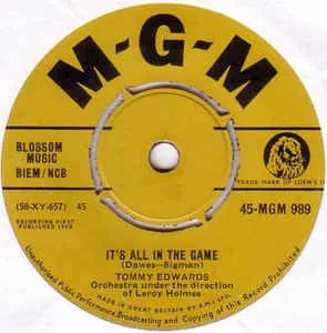 Tommy Edwards – It's All in the Game song cover artwork