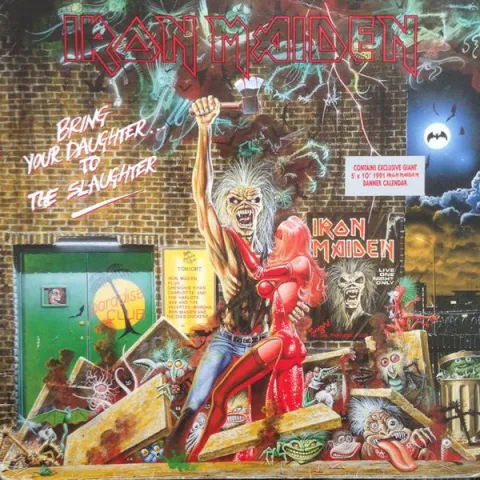 Iron Maiden — Bring Your Daughter... to the Slaughter cover artwork