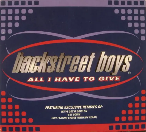 Backstreet Boys — All I Have to Give cover artwork
