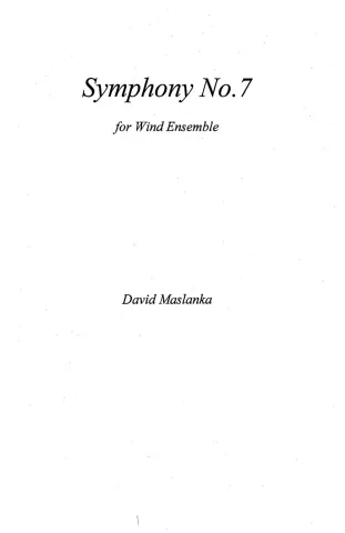 David Maslanka — Symphony No. 7, Mvt. 3 cover artwork