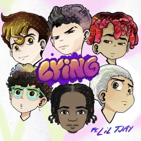 PRETTYMUCH featuring Lil Tjay — Lying cover artwork
