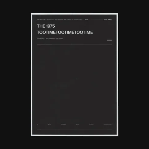The 1975 TOOTIMETOOTIMETOOTIME cover artwork