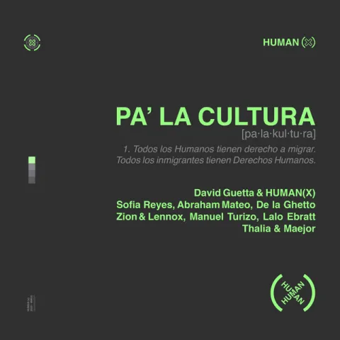 David Guetta & Human(X) featuring Sofía Reyes, Abraham Mateo, De La Ghetto, Zion &amp; Lennox, Manuel Turizo, Lalo Ebratt, Thalía, & Maejor — Pa’ La Cultura cover artwork