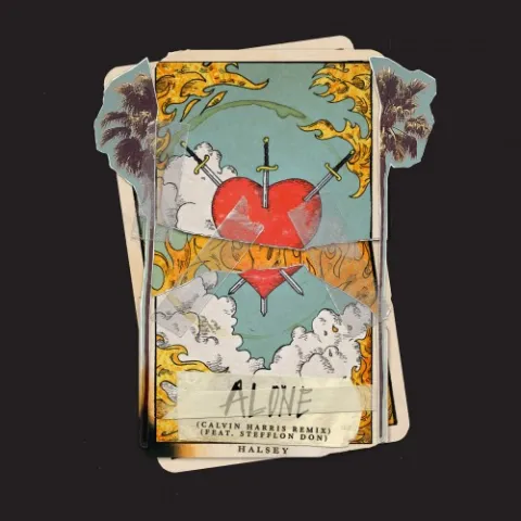 Halsey featuring Stefflon Don — Alone (Calvin Harris Remix) cover artwork