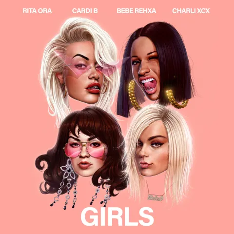 Rita Ora featuring Cardi B, Bebe Rexha, & Charli XCX — Girls cover artwork