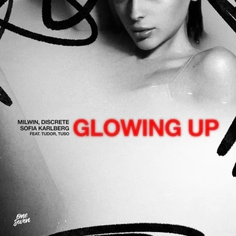 Milwin, Discrete, & Sofia Karlberg ft. featuring Tudor & TUSO Glowing Up cover artwork