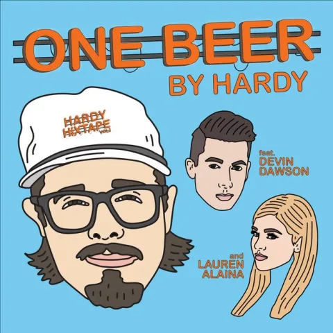 HARDY featuring Lauren Alaina & Devin Dawson — One Beer cover artwork