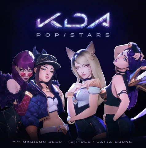 League Of Legends & K/DA ft. featuring Madison Beer, (G)I-DLE, & Jaira Burns POP/STARS cover artwork
