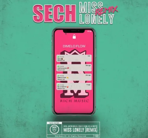 Sech featuring Justin Quiles, Farruko, & De La Ghetto — Miss Lonely (Remix) cover artwork